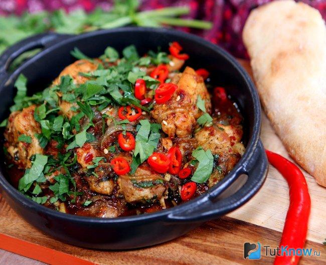 Курица с овощами по-грузински