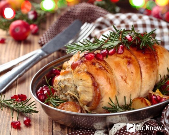 Мясной рулет на Новый год 2022