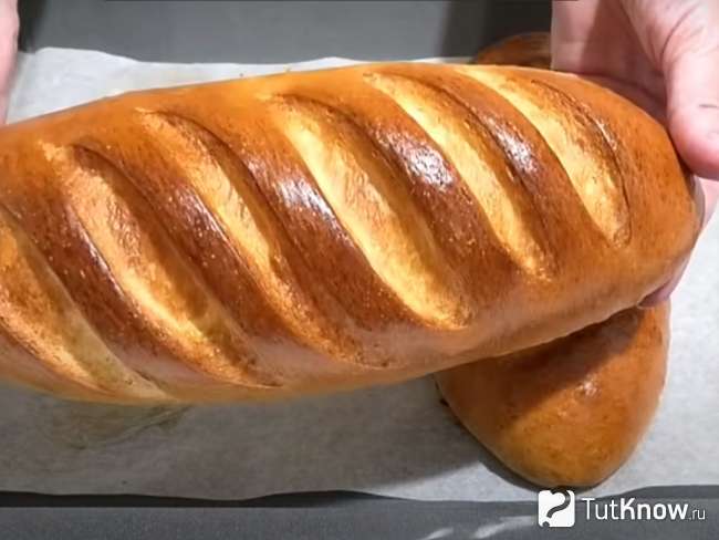 Молочный батон в духовке