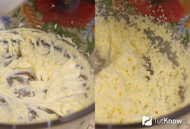Взбитие размягченного сливочного масла