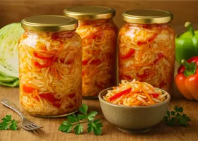 Капуста с морковью и болгарским перцем на зиму
