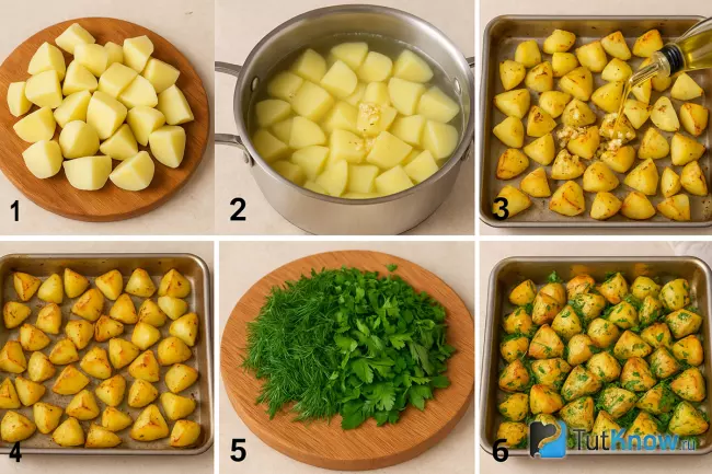 Пошаговый рецепт картофеля по-армянски с зеленью