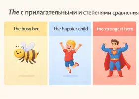 Артикль the с прилагательными и степенями сравнения