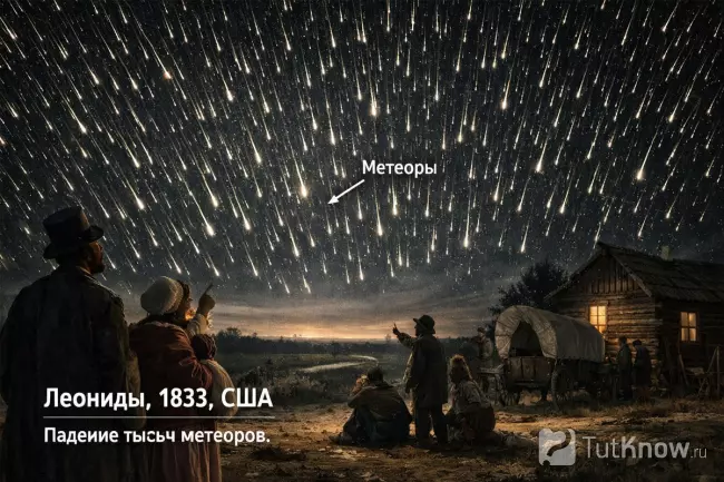 Леониды 1833 — самый мощный метеорный дождь