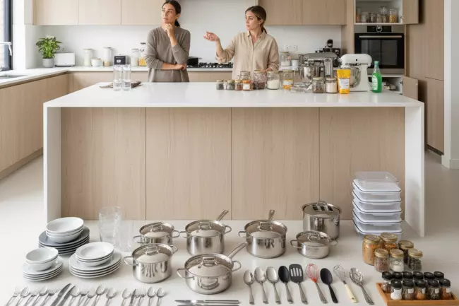 Планирование хранения в кухонных шкафах