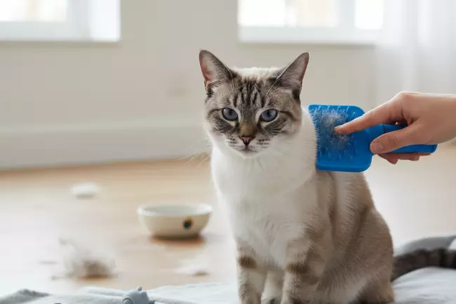 Уход за шерстью и гигиена сиамской кошки