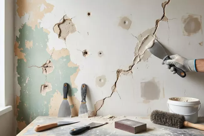 Подготовка стен под покраску без штукатурки