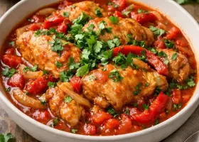 Чахохбили из курицы по-грузински без вина с томатами