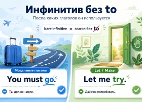 Глаголы, после которых используется инфинитив без to