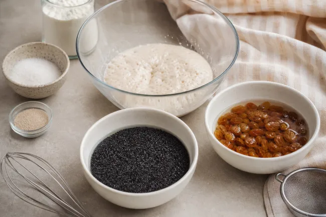 Пошаговый рецепт калиты с маком и изюмом