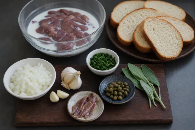 Тосканские кростини с куриным паштетом
