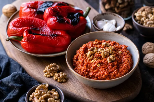Мухаммара по-турецки с перцем и грецкими орехами