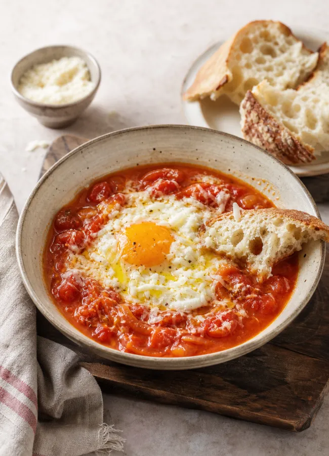 Рецепт тосканской аквакотты с помидорами и яйцом