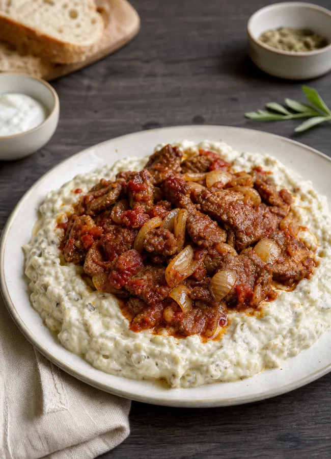 Рецепт али-назик кебаба с мясом и йогуртом