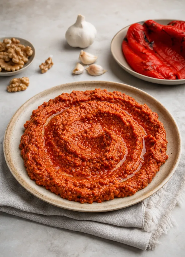 Турецкая мухаммара с перцем и орехами