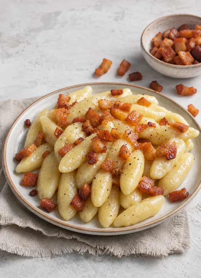 Пошаговый рецепт картофельных палюшек со шкварками