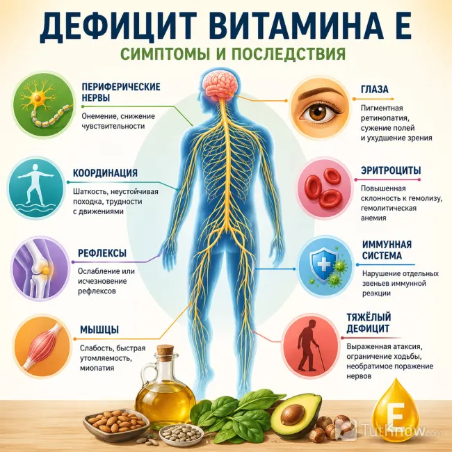Дефицит витамина E и его последствия