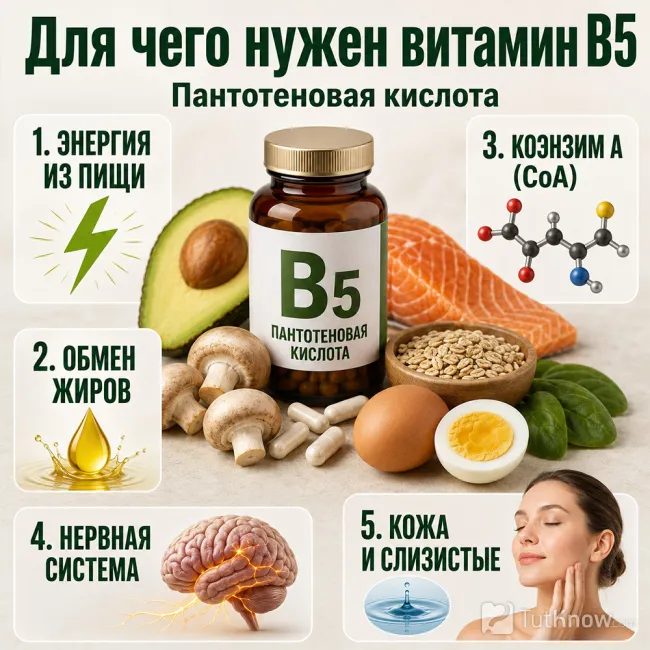 Для чего нужен витамин В5