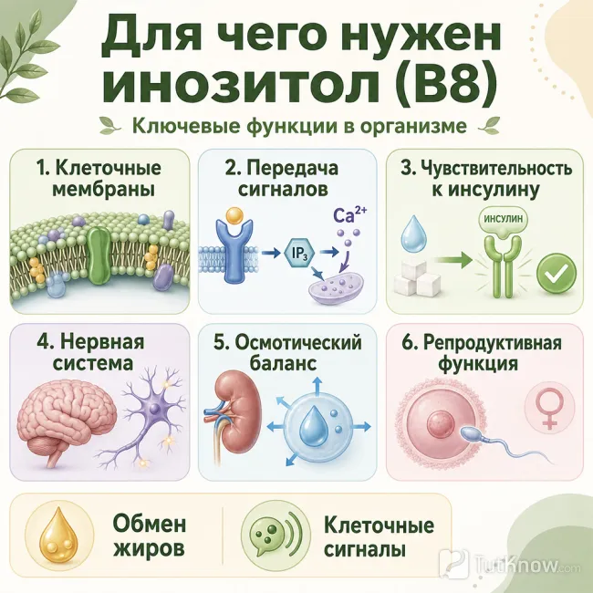 Функции инозитола в организме человека
