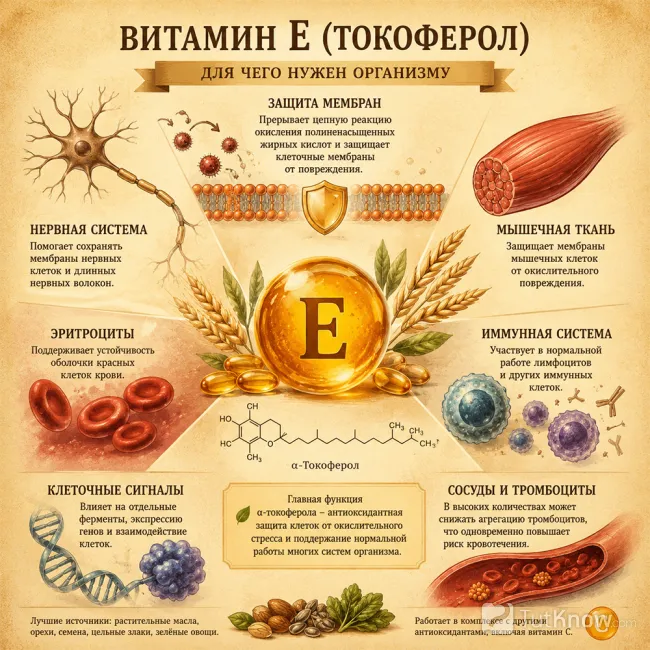 Функции витамина E в организме