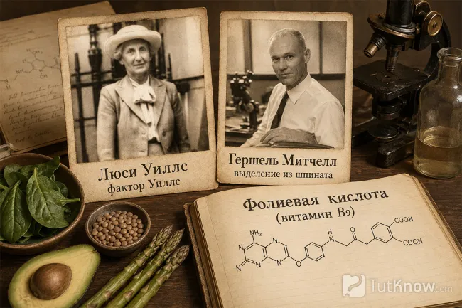 История открытия фолиевой кислоты и витамина B9
