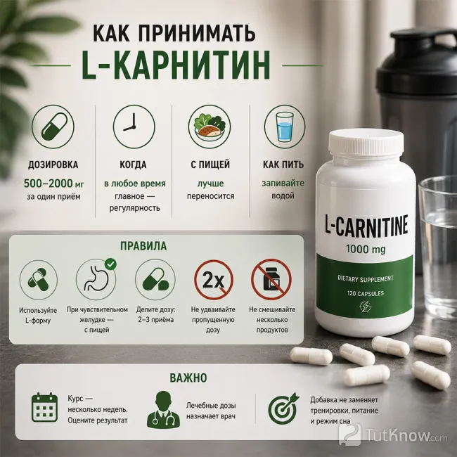 Как правильно принимать L-карнитин