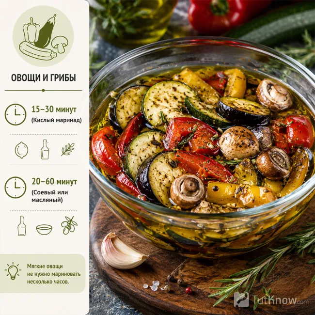 Маринованные овощи и грибы со специями