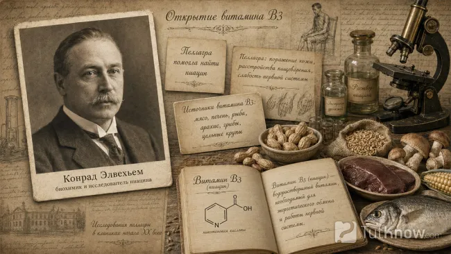 Открытие витамина B3 и продукты, богатые ниацином