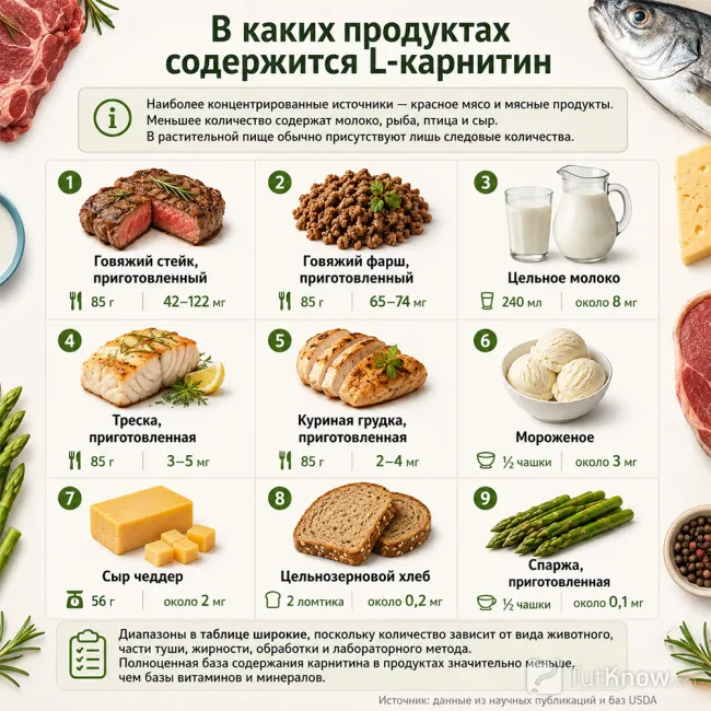 Продукты с L-карнитином