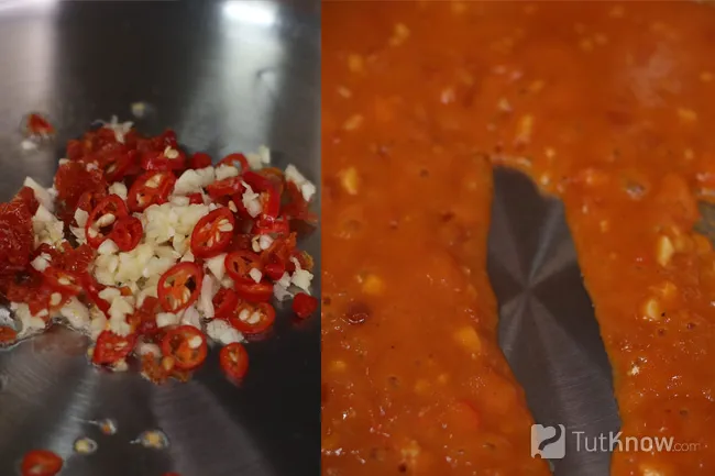 Томатный соус с чесноком и чили