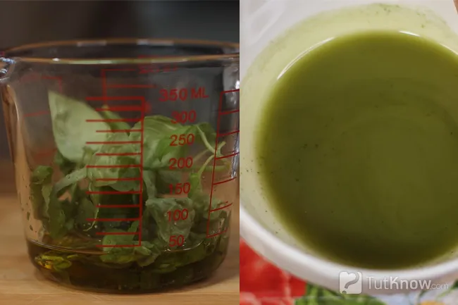 Масло с базиликом и зеленым чили