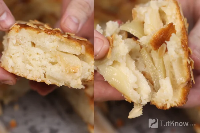 Сочный яблочный пирог с манкой внутри