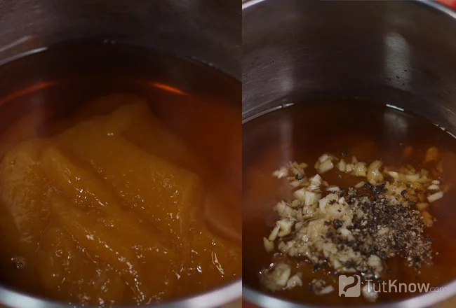 Персиковая глазурь с чесноком и специями