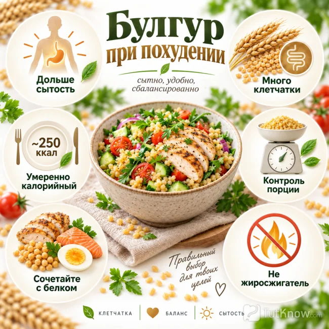 Булгур при похудении и правильном питании
